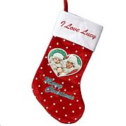 I Love Lucy Santa Lucy Applique Stocking